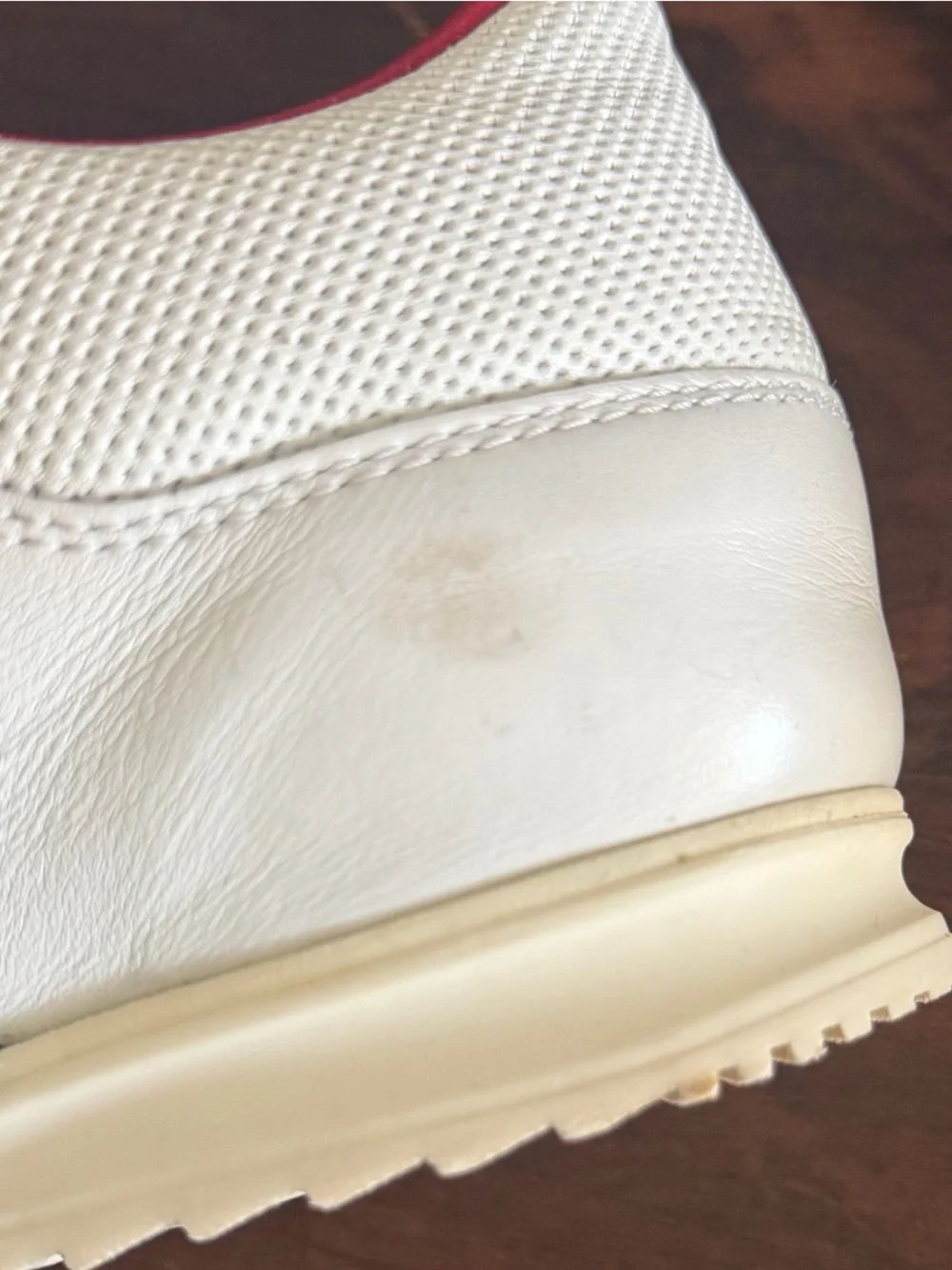Vintage Gucci White Web Leather Sneakers Sz. 38.5